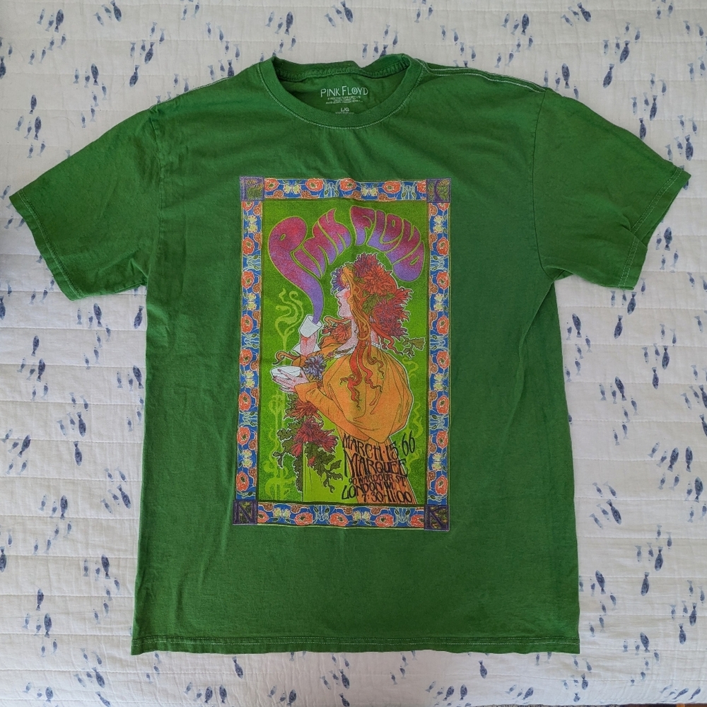 Pink Floyd Psychedelic Green Tee